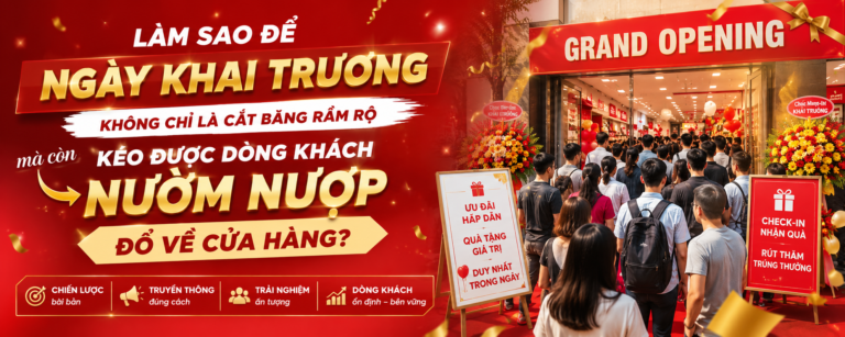 Làm Sao Để Ngày Khai Trương Không Chỉ Là Cắt Băng Rầm Rộ Mà Còn Kéo Được Dòng Khách Nườm Nượp Đổ Về Cửa Hàng?