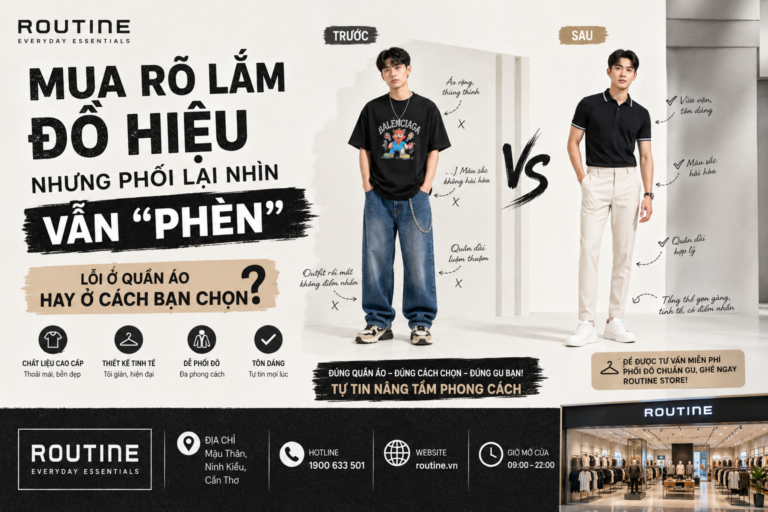 Mua Rõ Lắm Đồ Hiệu Nhưng Phối Lại Nhìn Vẫn “Phèn” – Lỗi Ở Quần Áo Hay Ở Cách Bạn Chọn? 👕✨