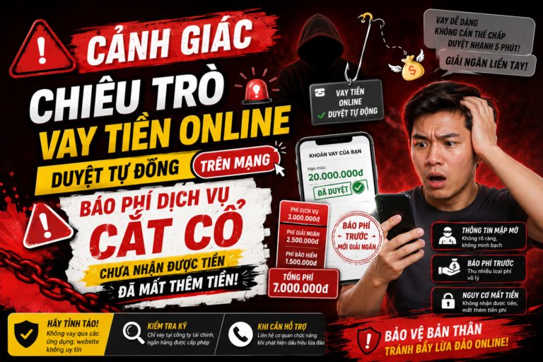 Cảnh Giác Chiêu Trò Vay Tiền Online Duyệt Tự Động Trên Mạng: Báo Phí Dịch Vụ Cắt Cổ, Chưa Nhận Được Tiền Đã Mất Thêm Tiền! ⚠️💸