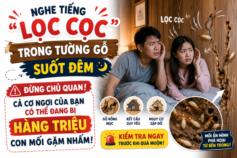 Nghe Tiếng “Lọc Cọc” Trong Tường Gỗ Suốt Đêm – Đừng Chủ Quan, Cả Cơ Ngơi Của Bạn Có Thể Đang Bị Hàng Triệu Con Mối Gặm Nhấm! 🐜⚠️