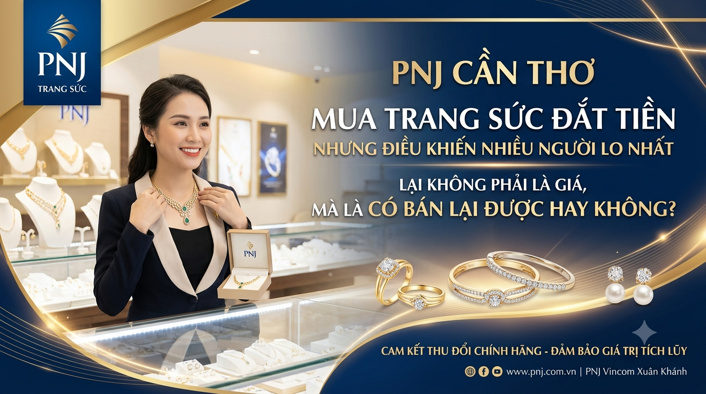 PNJ CẦN THƠ – MUA TRANG SỨC ĐẮT TIỀN NHƯNG ĐIỀU KHIẾN NHIỀU NGƯỜI LO NHẤT LẠI KHÔNG PHẢI LÀ GIÁ, MÀ LÀ CÓ BÁN LẠI ĐƯỢC HAY KHÔNG