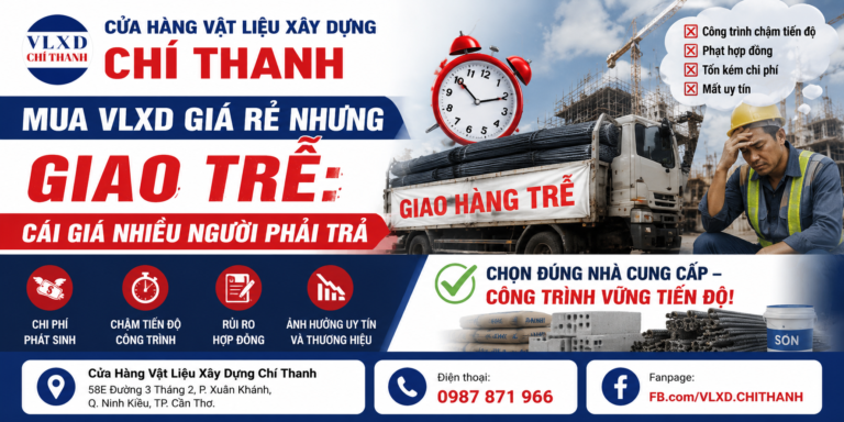 CỬA HÀNG VẬT LIỆU XÂY DỰNG CHÍ THANH – MUA VLXD GIÁ RẺ NHƯNG GIAO TRỄ: CÁI GIÁ NHIỀU NGƯỜI PHẢI TRẢ