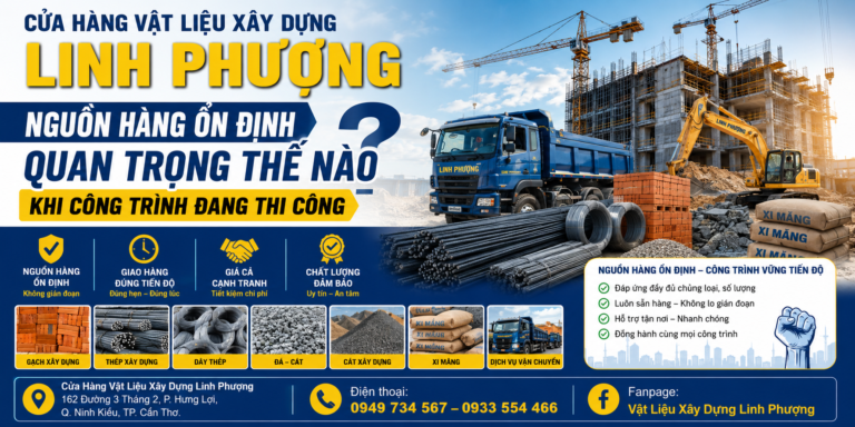 CỬA HÀNG VẬT LIỆU XÂY DỰNG LINH PHƯỢNG – NGUỒN HÀNG ỔN ĐỊNH QUAN TRỌNG THẾ NÀO KHI CÔNG TRÌNH ĐANG THI CÔNG?
