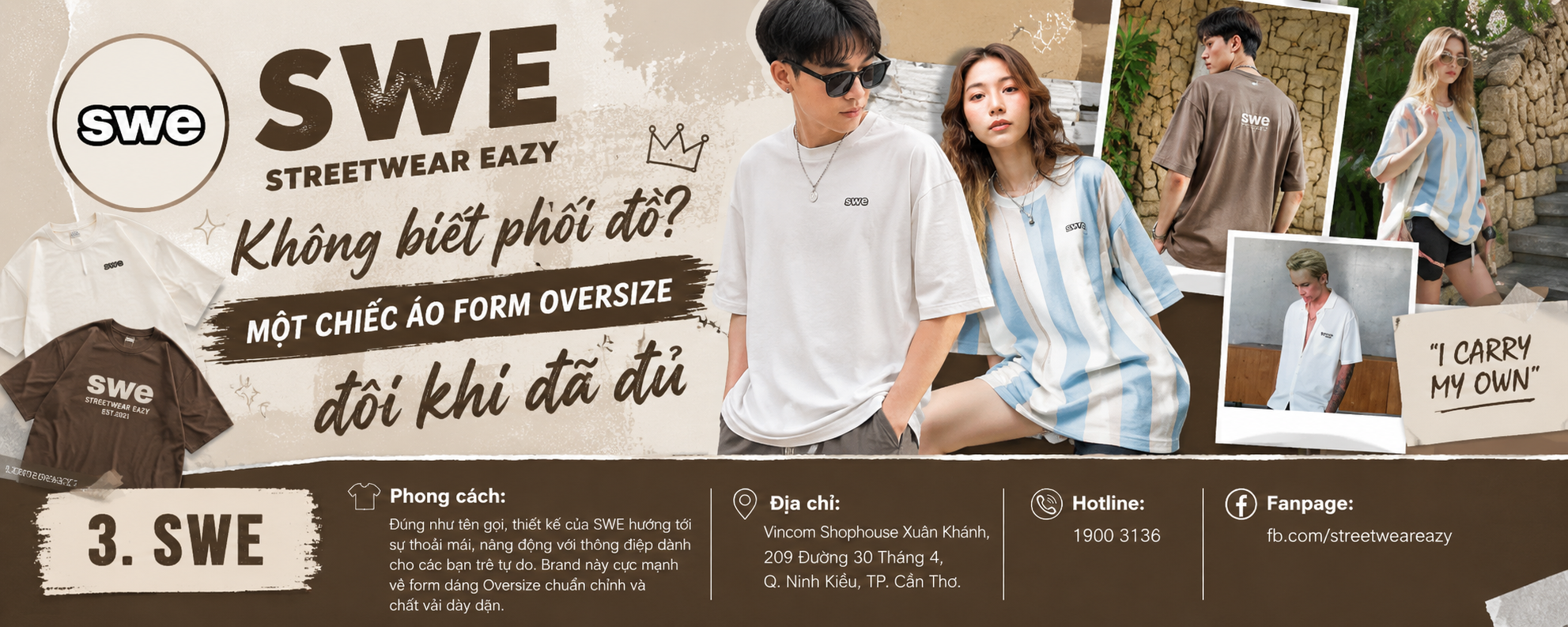 SWE (STREETWEAR EAZY) – KHÔNG BIẾT PHỐI ĐỒ? MỘT CHIẾC ÁO FORM OVERSIZE ĐÔI KHI ĐÃ ĐỦ