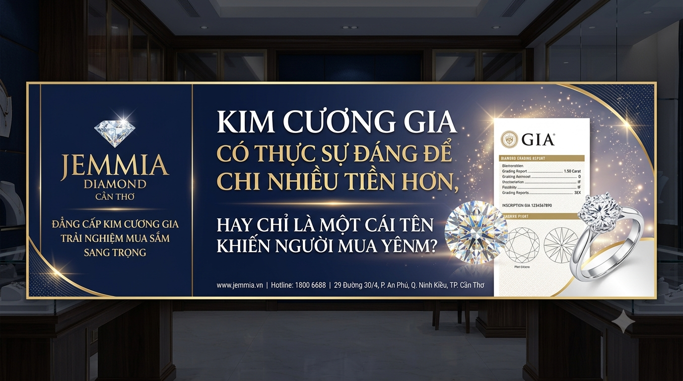 JEMMIA DIAMOND CẦN THƠ – KIM CƯƠNG GIA CÓ THỰC SỰ ĐÁNG ĐỂ CHI NHIỀU TIỀN HƠN, HAY CHỈ LÀ MỘT CÁI TÊN KHIẾN NGƯỜI MUA YÊN TÂM?