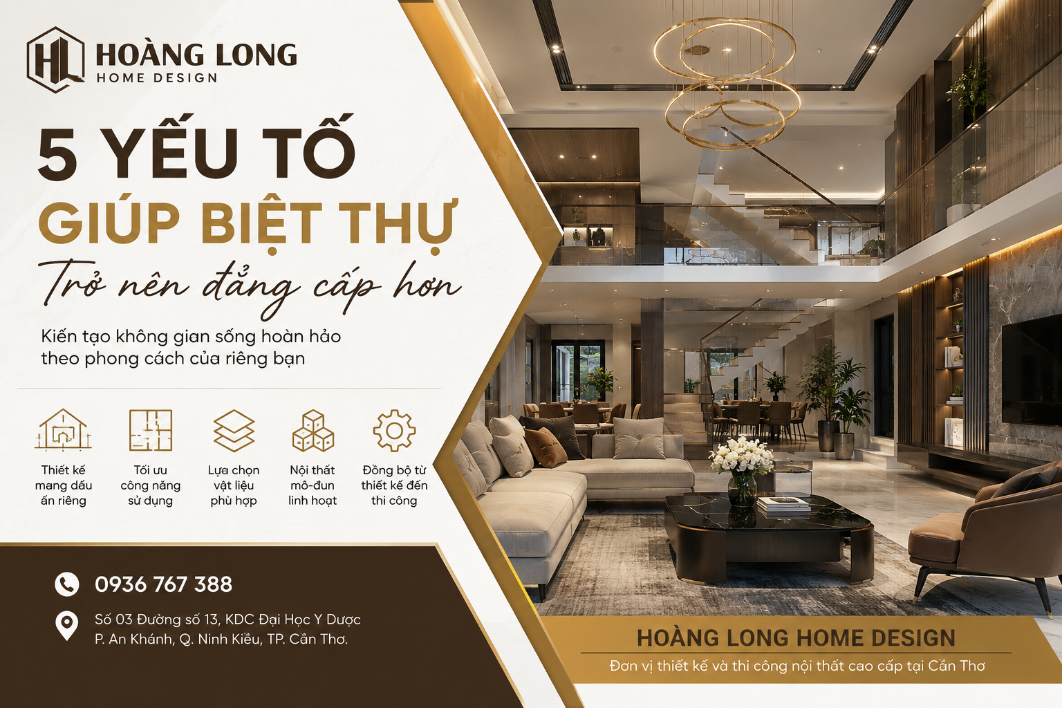 HOÀNG LONG HOME DESIGN – 5 YẾU TỐ GIÚP BIỆT THỰ TRỞ NÊN ĐẲNG CẤP HƠN