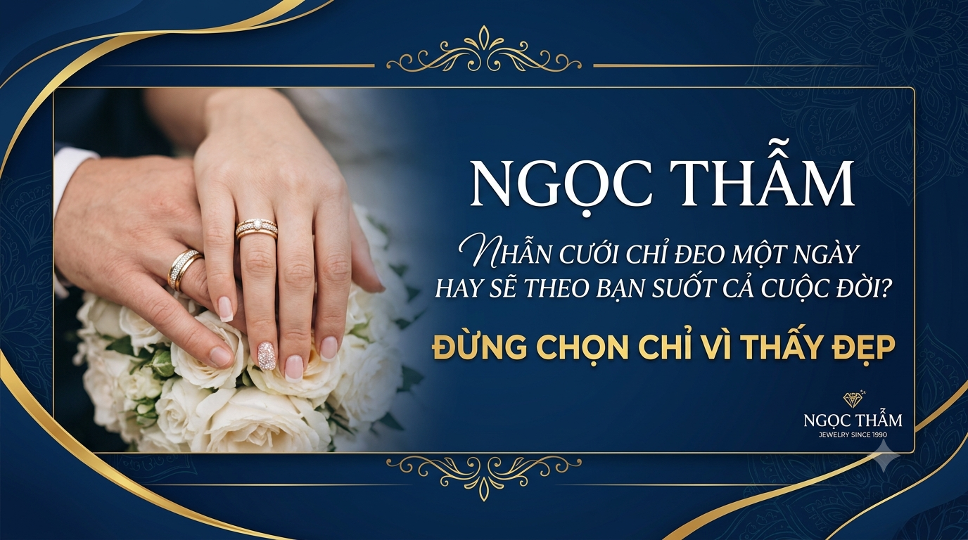 NGỌC THẪM – NHẪN CƯỚI CHỈ ĐEO MỘT NGÀY HAY SẼ THEO BẠN SUỐT CẢ CUỘC ĐỜI? ĐỪNG CHỌN CHỈ VÌ THẤY ĐẸP