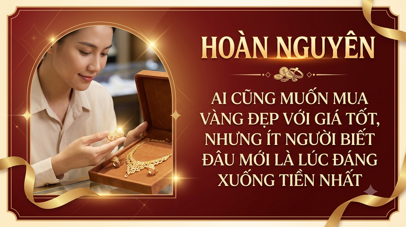 HOÀN NGUYÊN – AI CŨNG MUỐN MUA VÀNG ĐẸP VỚI GIÁ TỐT, NHƯNG ÍT NGƯỜI BIẾT ĐÂU MỚI LÀ LÚC ĐÁNG XUỐNG TIỀN NHẤT