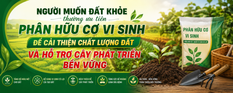 CỬA HÀNG PHÂN BÓN HOÀ NÔNG – NGƯỜI MUỐN ĐẤT KHỎE THƯỜNG ƯU TIÊN PHÂN HỮU CƠ VI SINH ĐỂ CẢI THIỆN CHẤT LƯỢNG ĐẤT VÀ HỖ TRỢ CÂY PHÁT TRIỂN BỀN VỮNG