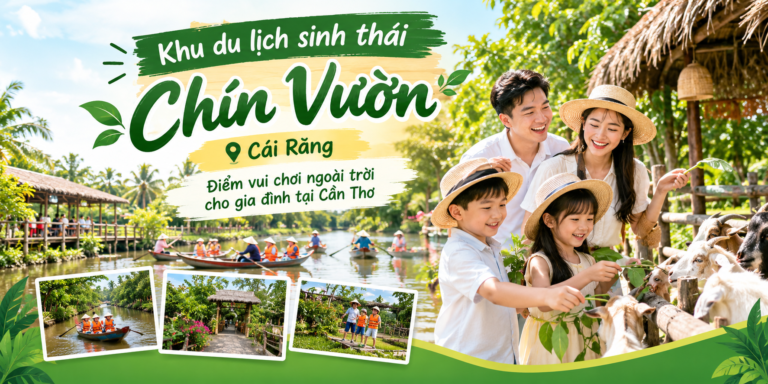 Khu du lịch sinh thái Chín Vườn – Cái Răng: Điểm vui chơi ngoài trời cho gia đình tại Cần Thơ
