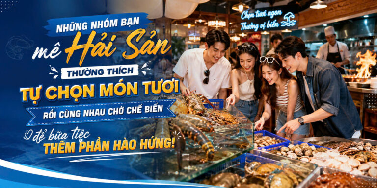 Hải sản Bình Ba – Ninh Kiều, Cần Thơ – Những nhóm bạn mê hải sản thường thích tự chọn món tươi rồi cùng nhau chờ chế biến để bữa tiệc thêm phần hào hứng