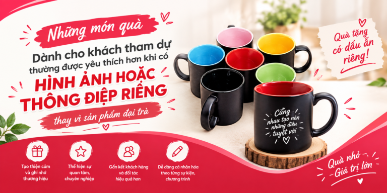 Love’s Shop – Quà Tặng In Hình Cần Thơ: Những món quà dành cho khách tham dự thường được yêu thích hơn khi có hình ảnh hoặc thông điệp riêng thay vì sản phẩm đại trà