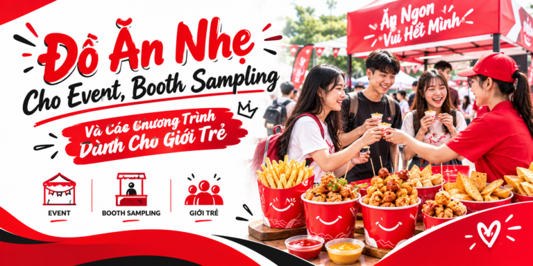 KISNAC VIỆT NAM – Cái Răng: Đồ Ăn Nhẹ Cho Event, Booth Sampling Và Các Chương Trình Dành Cho Giới Trẻ
