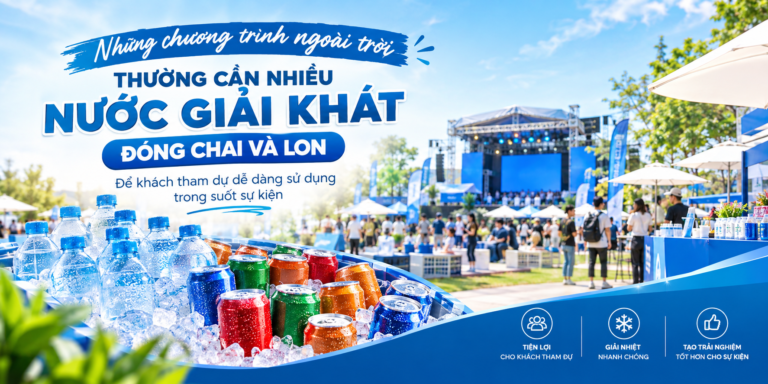 Nhà Phân Phối PepsiCo Khu Vực Cần Thơ – Ô Môn – Những chương trình ngoài trời thường cần nhiều nước giải khát đóng chai và lon để khách tham dự dễ dàng sử dụng trong suốt sự kiện