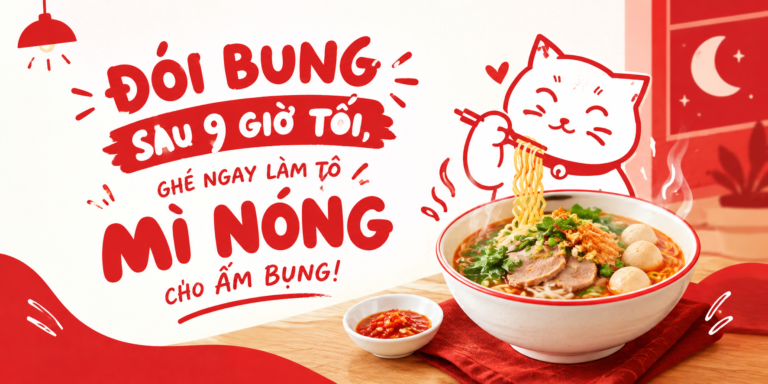 🍜 TIỆM MÌ KHUYA – NINH KIỀU, CẦN THƠ: ĐÓI BỤNG SAU 9 GIỜ TỐI, GHÉ NGAY LÀM TÔ MÌ NÓNG CHO ẤM BỤNG!