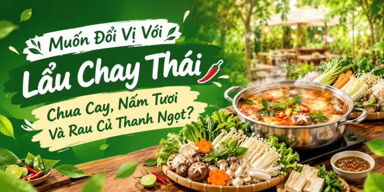 Lẩu Thái Chay Tư Đậu 2 – Ngô Sĩ Liên: Muốn Đổi Vị Với Lẩu Chay Thái Chua Cay, Nấm Tươi Và Rau Củ Thanh Ngọt?