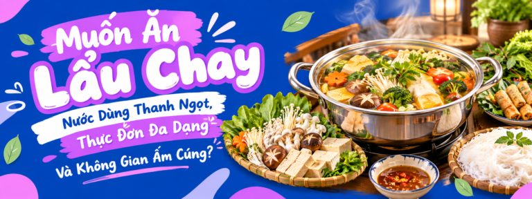 Ẩm Thực Chay Minh Khôi – Hồ Bún Xáng: Muốn Ăn Lẩu Chay Nước Dùng Thanh Ngọt, Thực Đơn Đa Dạng Và Không Gian Ấm Cúng?